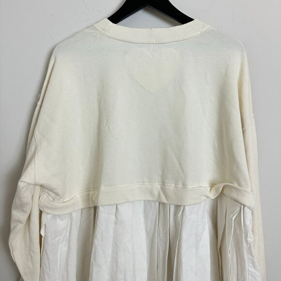 FREE PEOPLE Eleanor Sweatshirt Dress in Grey Combo Size X-Small - Picture 9 of 16